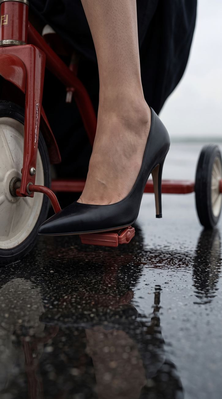 shoe on the pedal